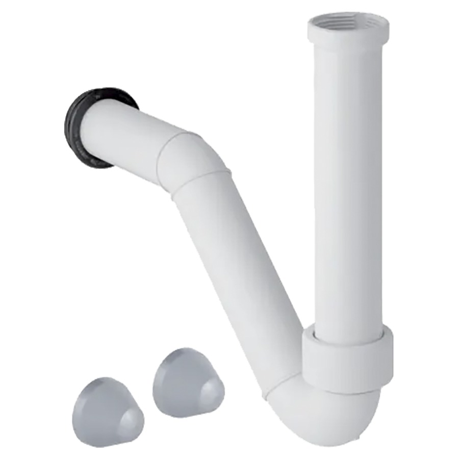 Sifone a tubo curvo GEBERIT 1 1 4" x 40 mm per bidet murale, plastica bianco