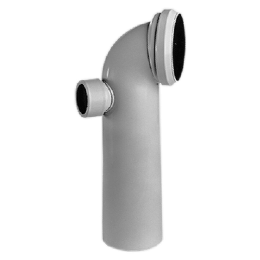 Curva di scarico GEBERIT EURO D 110 mm, 90°, 35 cm entrata a sinistra bianco