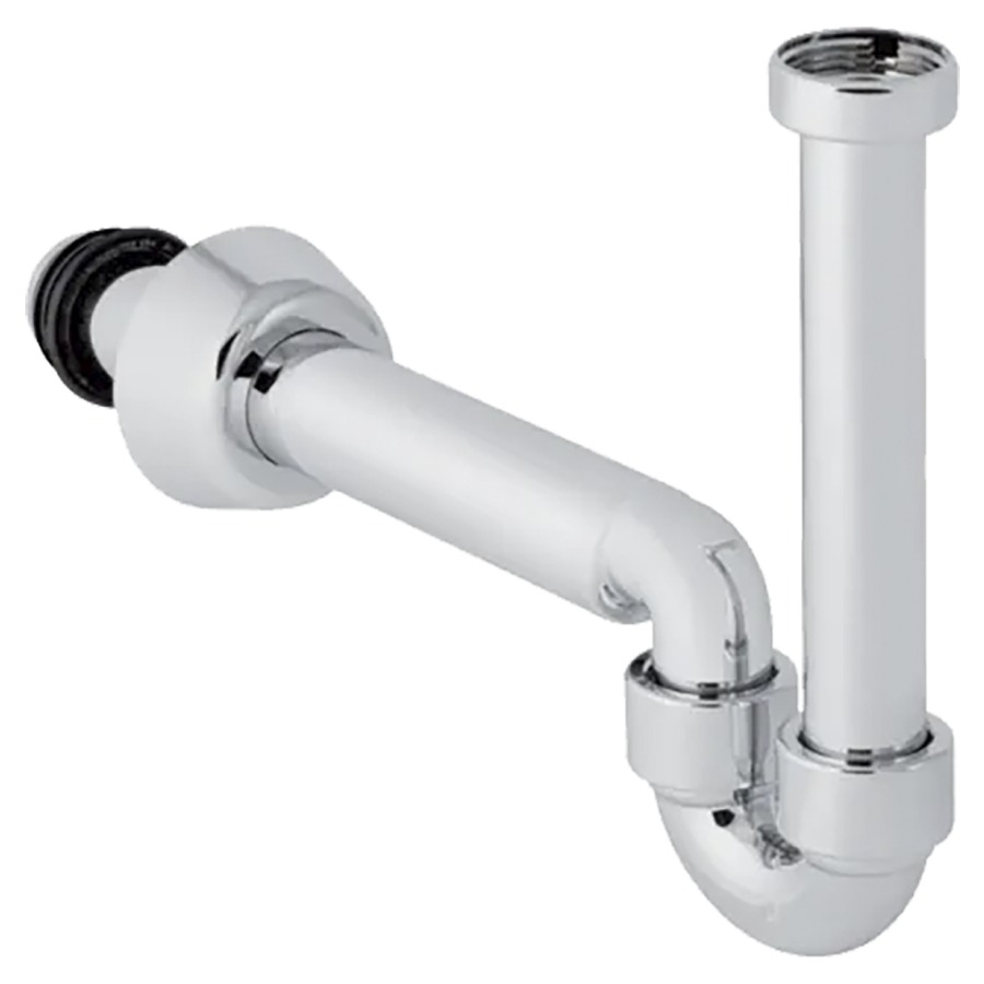 Sifone a tubo curvo GEBERIT 1 1 4" x 40 mm livello dell'acqua 50 mm cromato