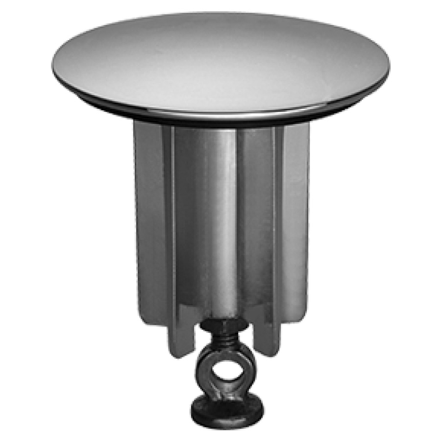 Placca di copertura DIAQUA con tappo, D 63,7 mm x 35,5 mm completa, con grande placca di copertura, piletta di scarico per lavabo, ottone cromato