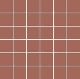 Mosaïque "Steinfurt" brun rouge 5 x 5 cm