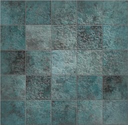 Plaque de sol "Sole" Turquoise 15 x 15 cm
