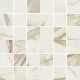Mosaïque "Thomas" Blanc-Rose doré 5 x 5 cm