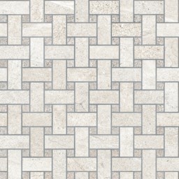Mosaïque "Gantrisch" Blanc-Gris clair 30 x 30 cm