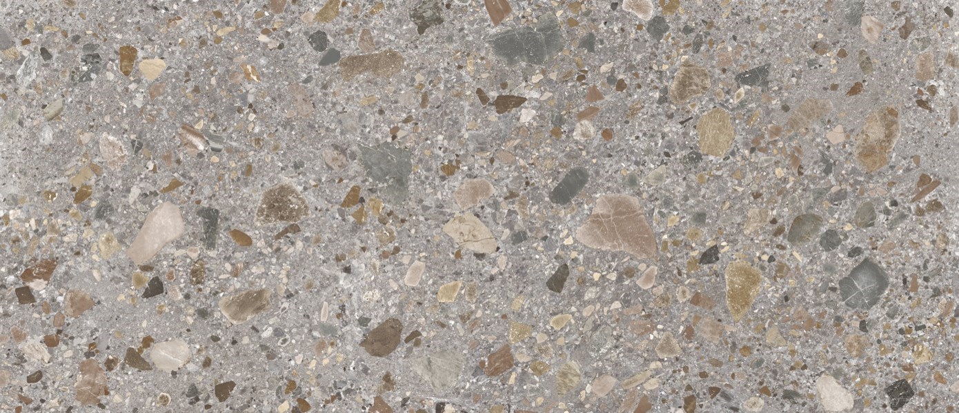Plaque de sol "Gabor" Gris-Multicolore 120 x 280 cm