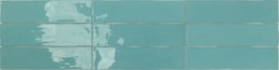 Panneau mural "Isone" Bleu-vert 7.5 x 30 cm