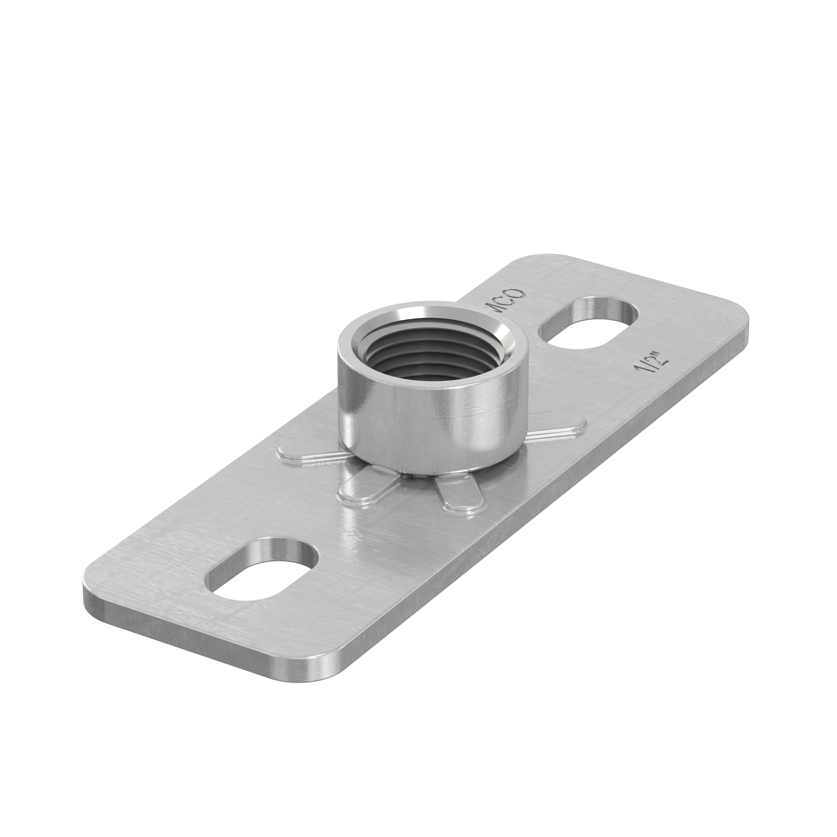 Flamco Plaque de fixation 120 x 40 SRG 2 trous avec manchon