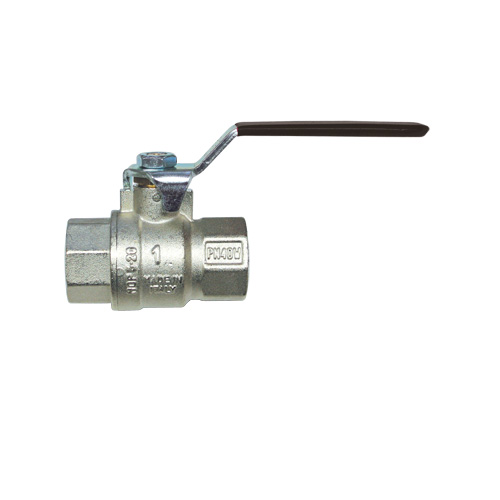 Robinet à bille levier en acier noir femelle/femelle 1", laiton nickelé