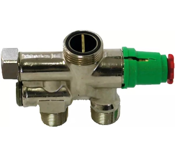 TKM® Vanne monotube M68 RA 46 F, 20 - 80% (bouchon clair) sans préréglage raccord au sol