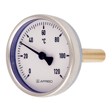 Thermomètre 100 mm, -20/+60 °C incl. doigt de gant 1/2" avec vis, L 45 mm