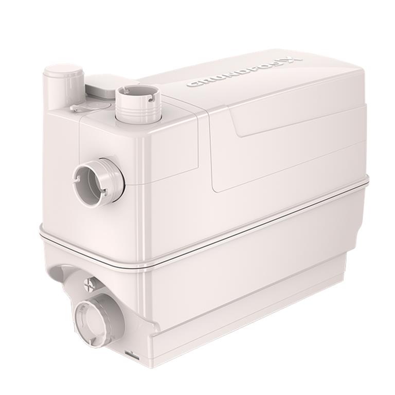SOLOLIFT2 est une petite station de relevage automatique compacte, prête à être installée, en partie avec des unités de coupe puissantes intégrées. La station de relevage convient au pompage d'eaux usées contenant des matières fécales provenant de maisons
