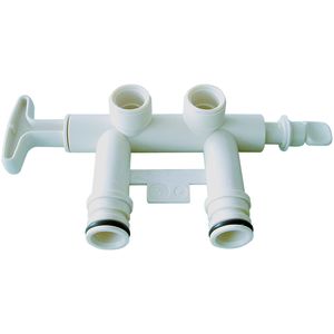 Vanne de bypass North Star plastique avec raccord à emboîter (est prémonté sur l'adoucisseur d'eau\dans le cas d'une combinaison\de filtre à charbon actif et d'adoucisseur d'eau)