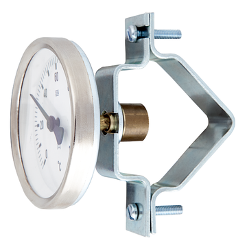 Thermomètre applique pour tubes incl. ressort de tension