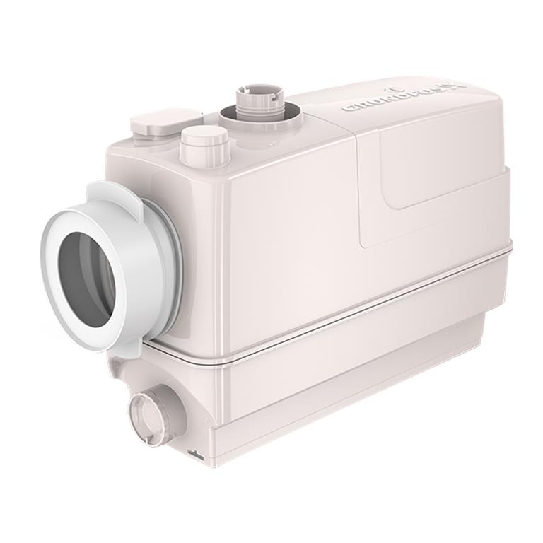 SOLOLIFT2 est une petite station de relevage automatique compacte, prête à être installée, en partie avec des unités de coupe puissantes intégrées. La station de relevage convient au pompage d'eaux usées contenant des matières fécales provenant de maisons