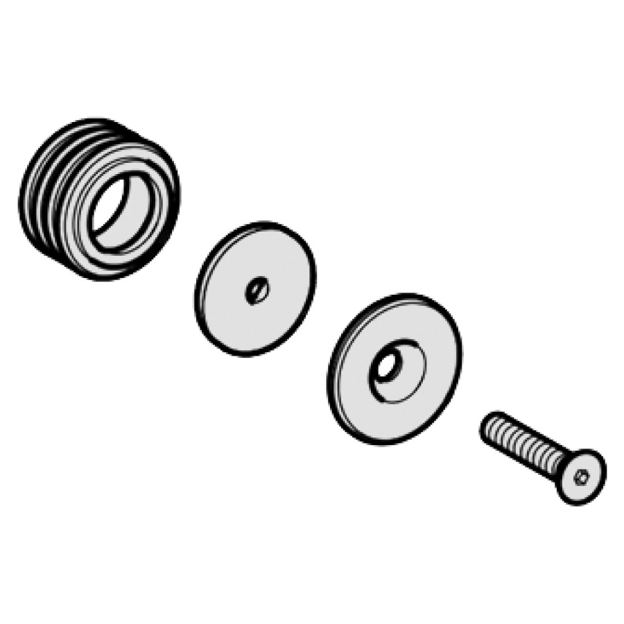Set di guarnizioni e fissaggio per guarnitura d'entrata GEBERIT 857 001 senza colore