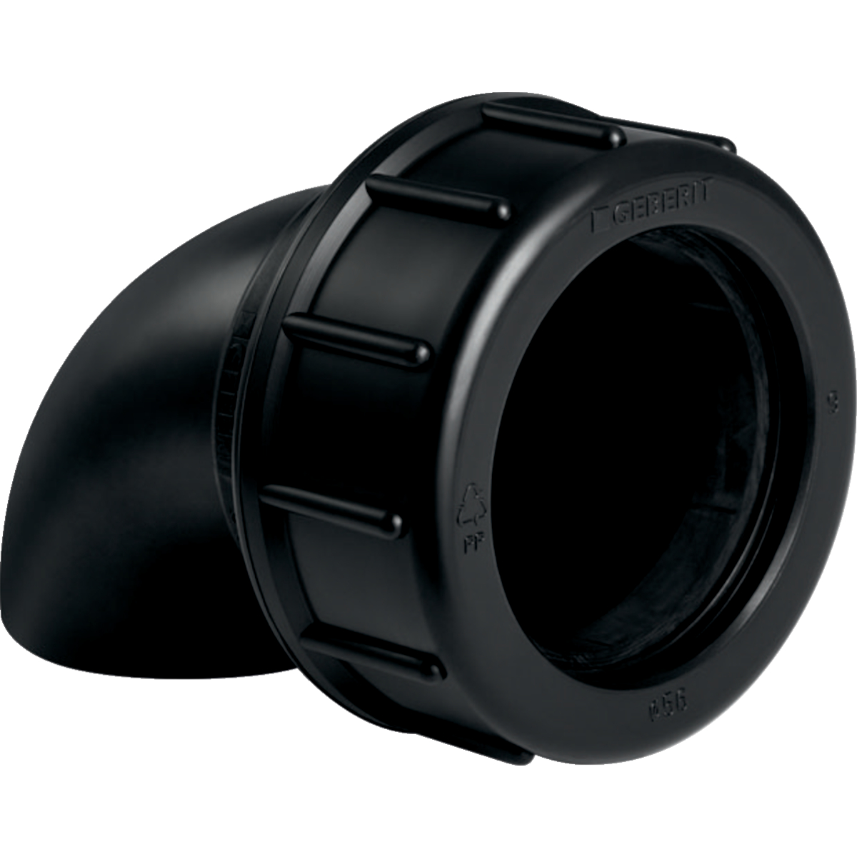 Coude de raccordement 90° Geberit avec raccord presse-étoupe: d56mm Noir
Livraison:
- Couvercle de protection