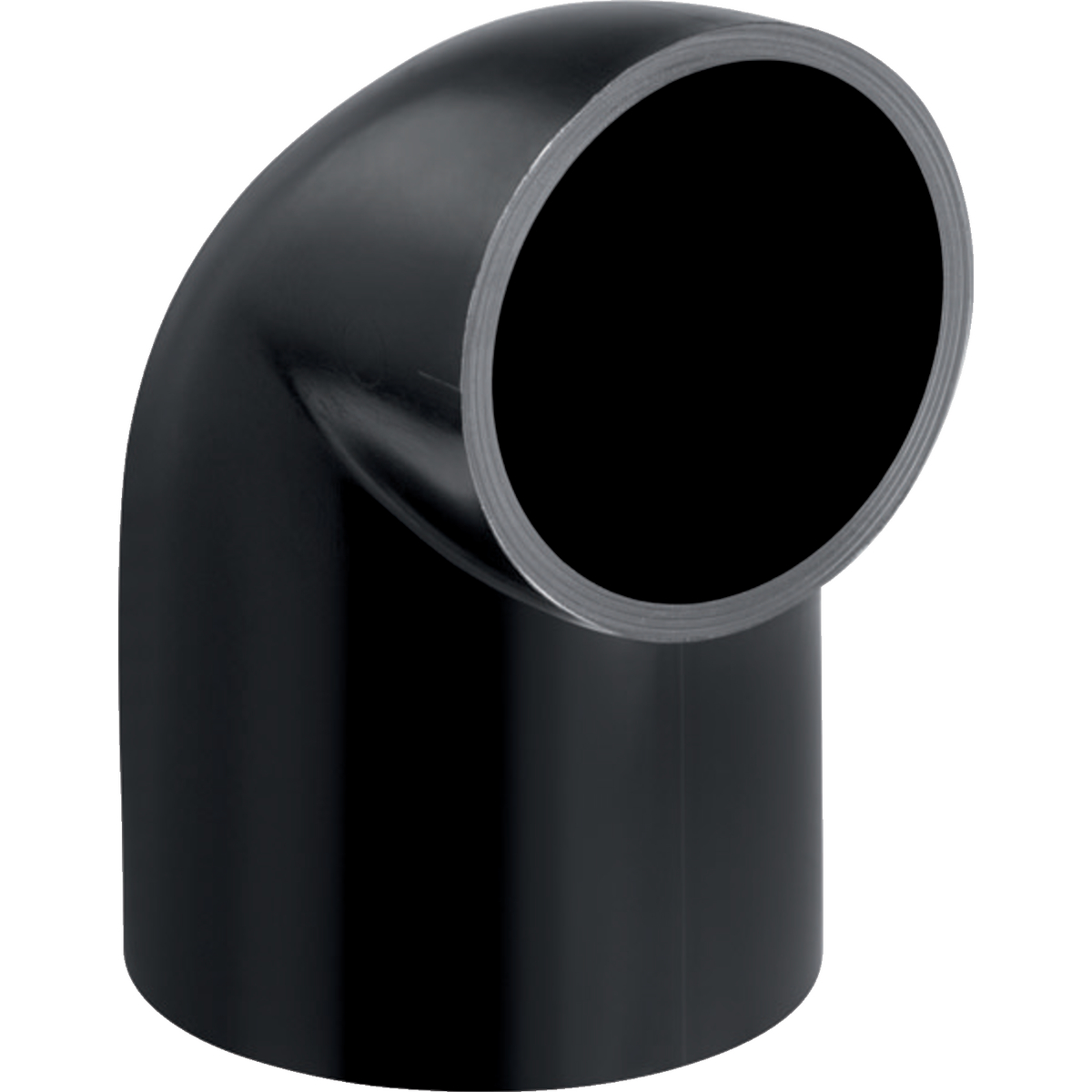 Coude 90° Geberit PE réduit, à branche longue et petit rayon: 90° d63mm d1=50mm