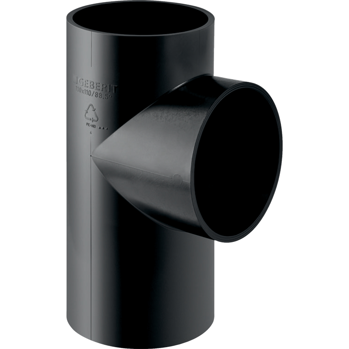Embranchement 88.5° Geberit PE: d125mm d1=90mm