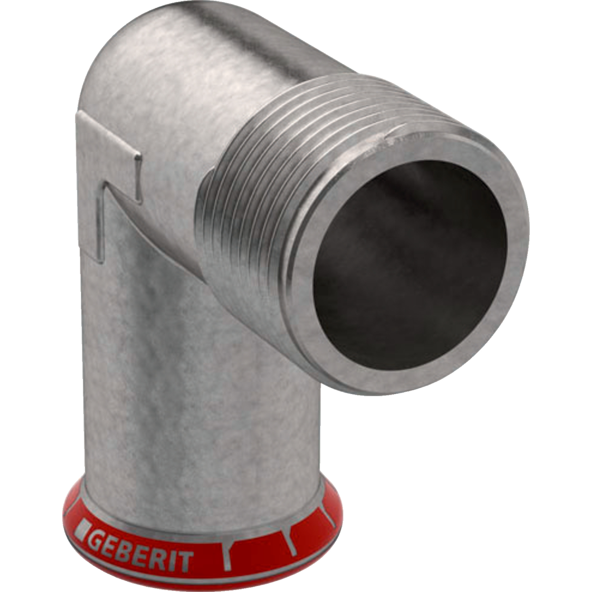 Equerre 90° Geberit Mapress acier carbone avec filetage extérieur: d12mm R3/8"