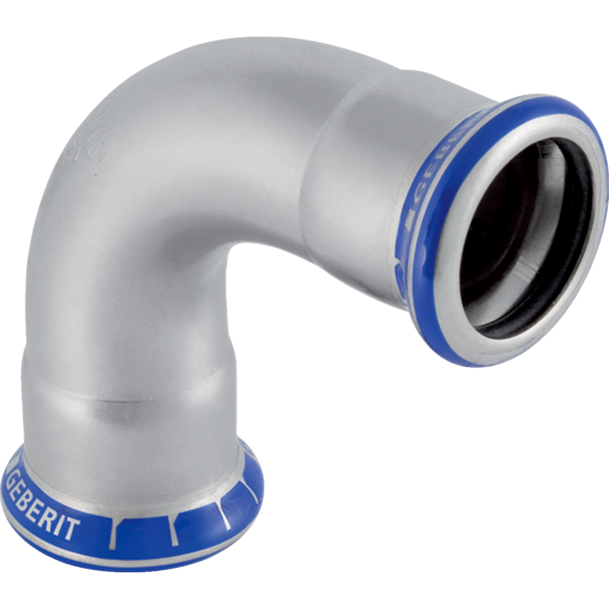Coude Geberit Mapress acier inoxydable: 90° d108mm