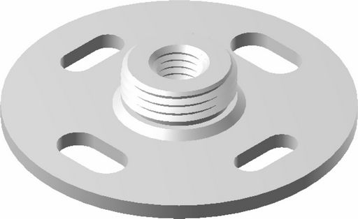3.21 / Plaque de base ronde promatisée  manchon serti  4 trous