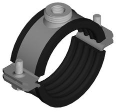 11.17 / Collier Polyfix ECO INOX V4A  manchon rivé 2 vis, isolation EPDM 5mm