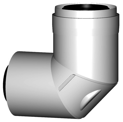 D 80/125 - pp/pp weiss beschichtet; D 100/150 - pp/Stahl weiss beschichtet