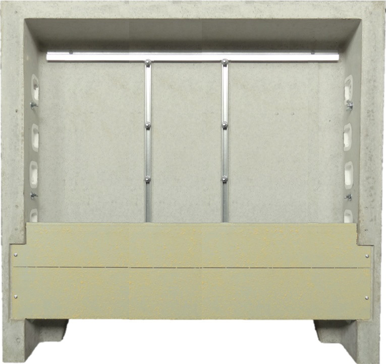 Beton-Verteilerkasten Swiss H2 B150 mit variabler Öffnung