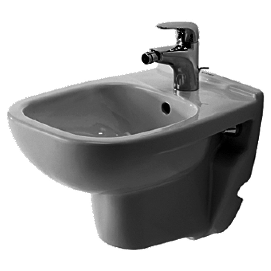 Bidet sospeso D-CODE 48 x 35 cm, ceramica con troppopieno sans materiale di fissaggio 227 035 bianco 1 foro rubin., standard