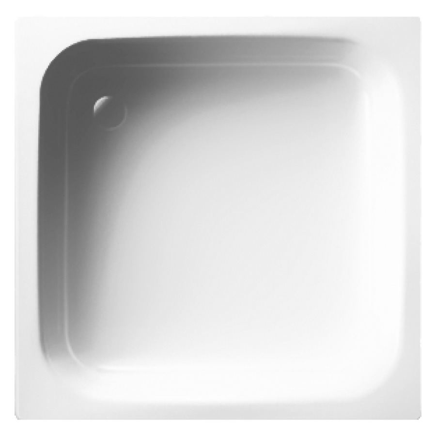Vasca da doccia Procasa Uno 80 x 80 x 14 cm, acciaio isolazione acustia bianco standard