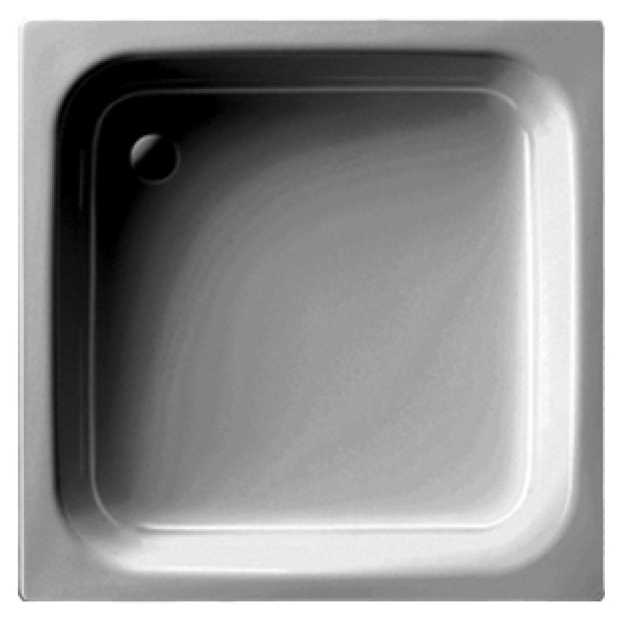 Vasca da doccia Procasa Uno 90 x 90 x 14 cm, acciaio isolazione acustia bianco standard