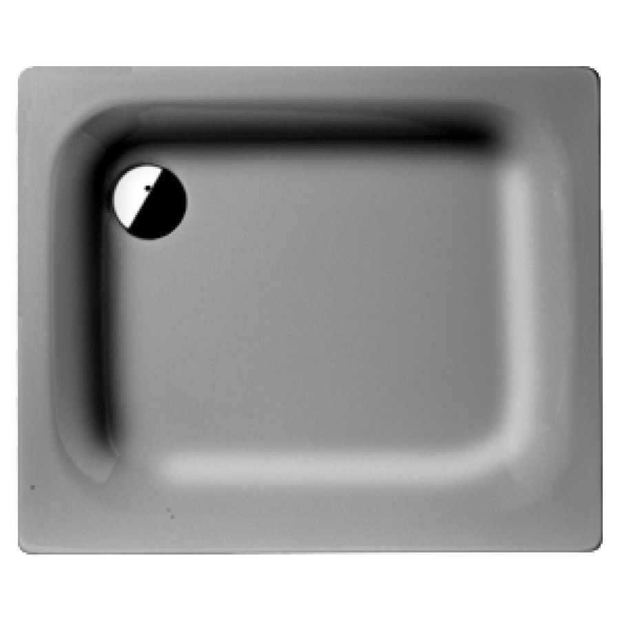 Vasca da doccia Procasa Uno 90 x 75 x 6,5 cm, acciaio isolazione acustia, scarico D 90 mm bianco standard