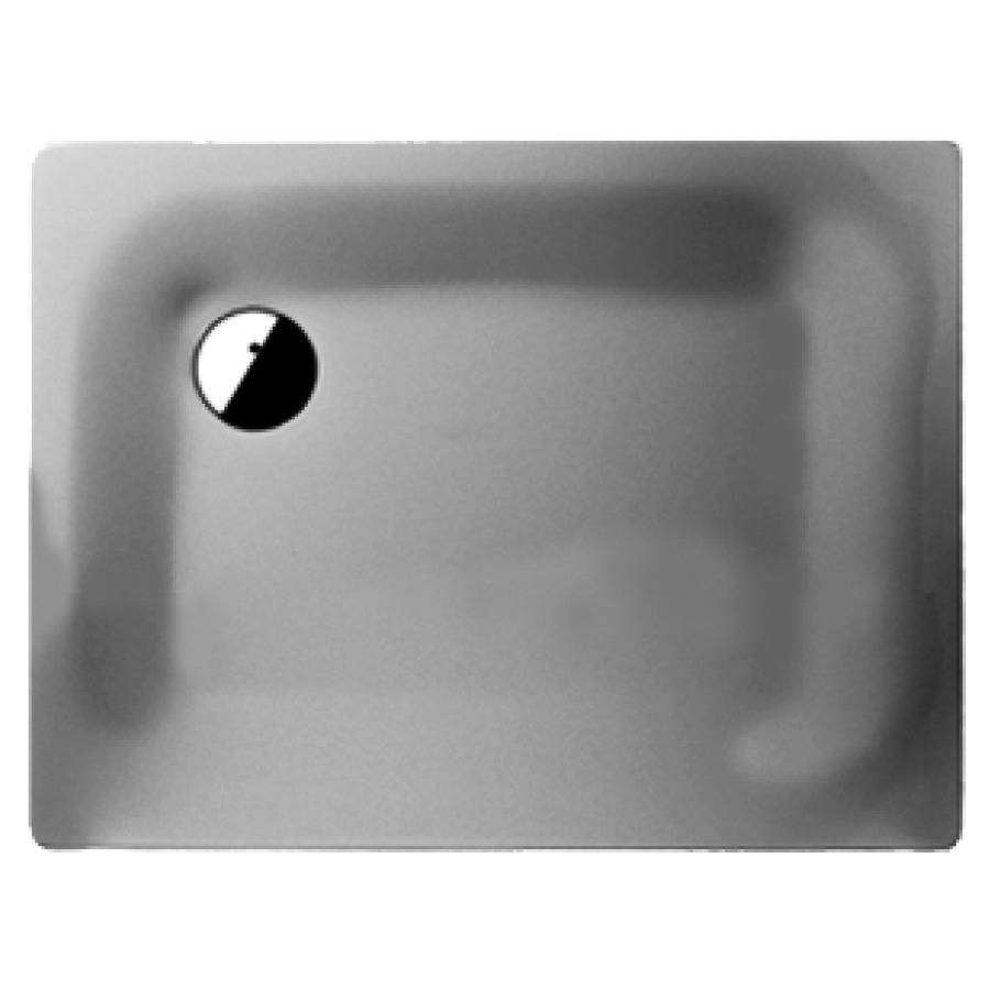 Vasca da doccia Procasa Uno 90 x 75 x 2,5 cm, acciaio isolazione acustia, scarico D 90 mm bianco standard