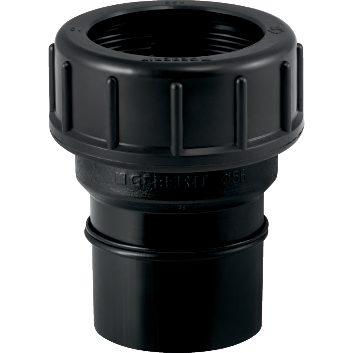 Tubulure filetée Geberit PE avec raccord presse-étoupe, réduite: d63mm d1=56mm