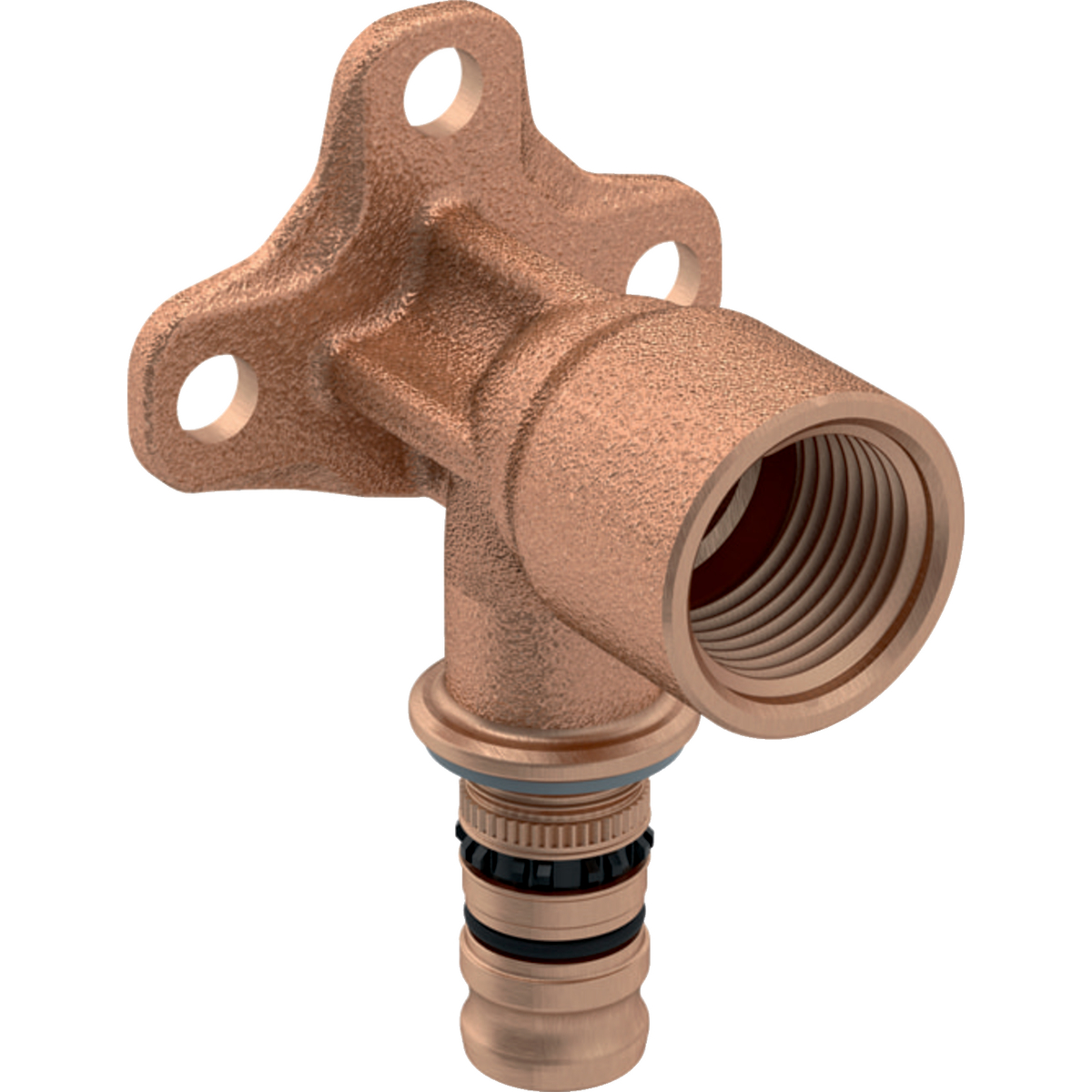 Raccord coudé 90° Geberit Mepla: d16mm Rp1/2" L6.5cm