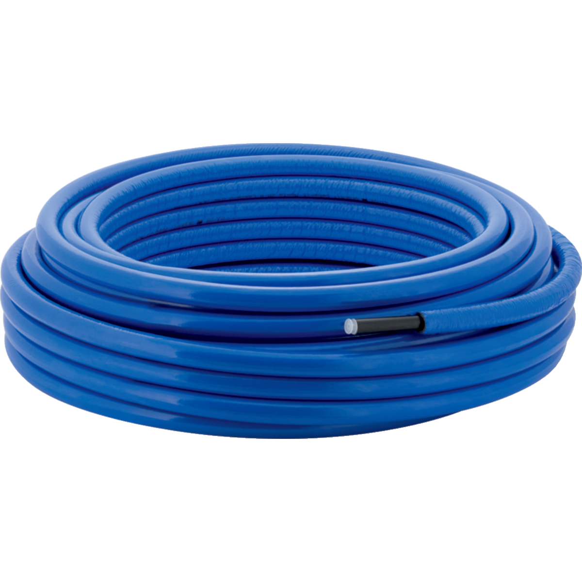 Tuyau multicouche Geberit Mepla, avec préisolation ronde bleue, en rouleau: d=20mm, isolation=6mm, L