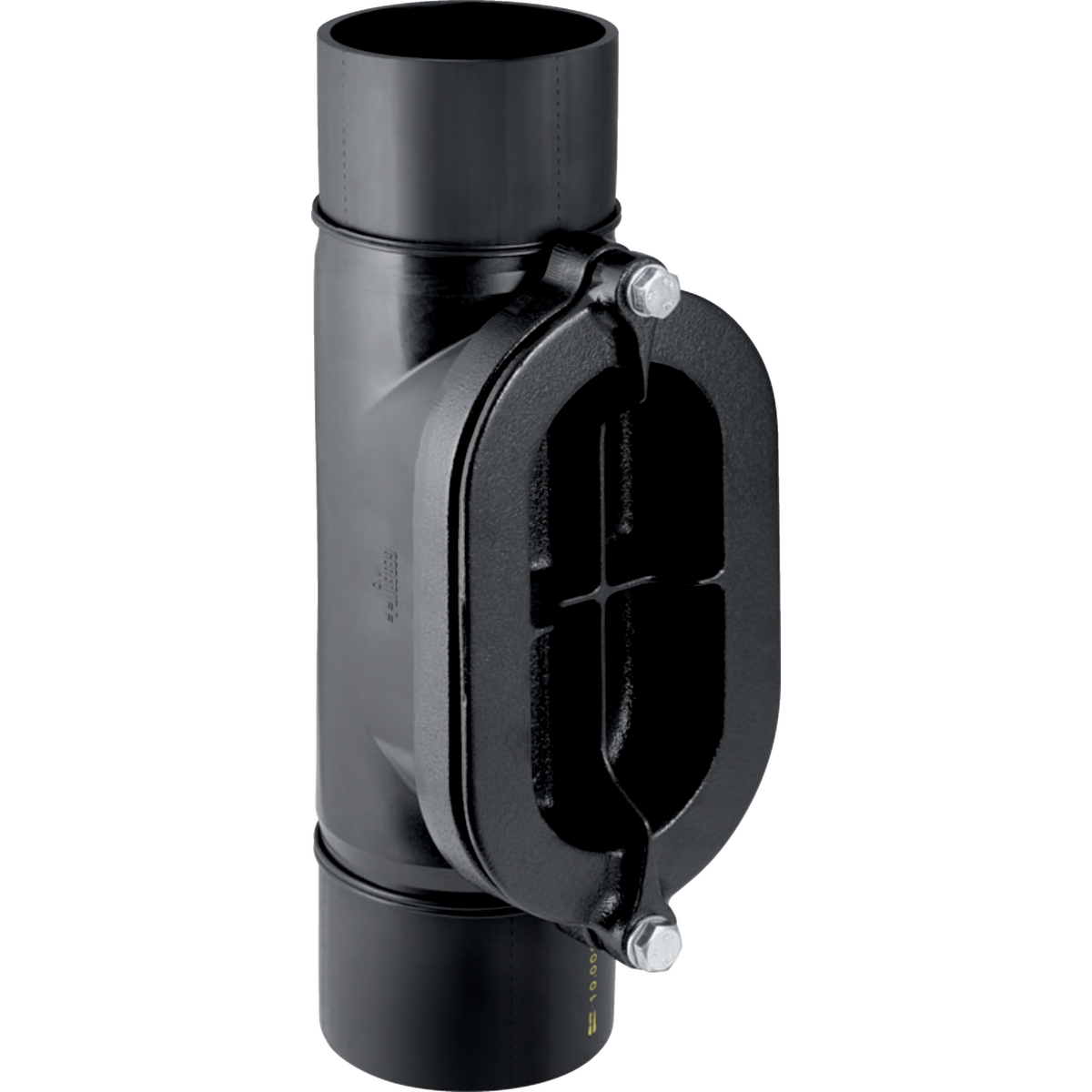 Pièce de nettoyage 90° Geberit PE avec trappe de visite ovale: d110mm