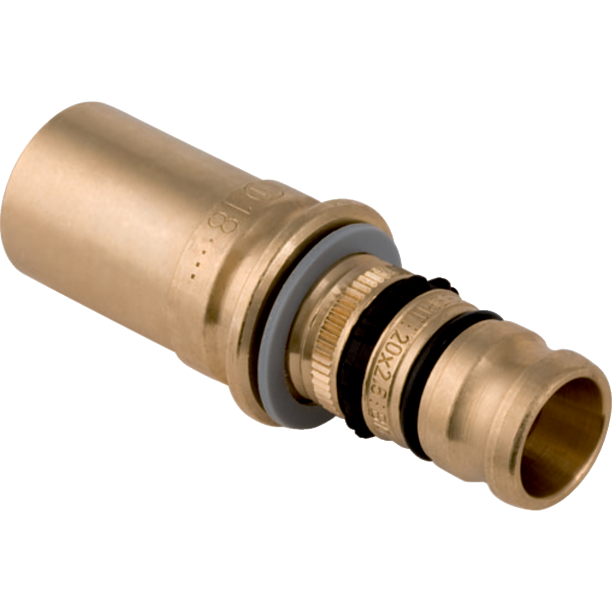 Raccord Geberit Mepla sur Geberit Mapress, avec extrémité à emboîter: bronze d16mm d1=15mm