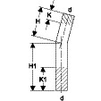 Coude d'ajustage Geberit Mapress acier inoxydable: 15° d35mm