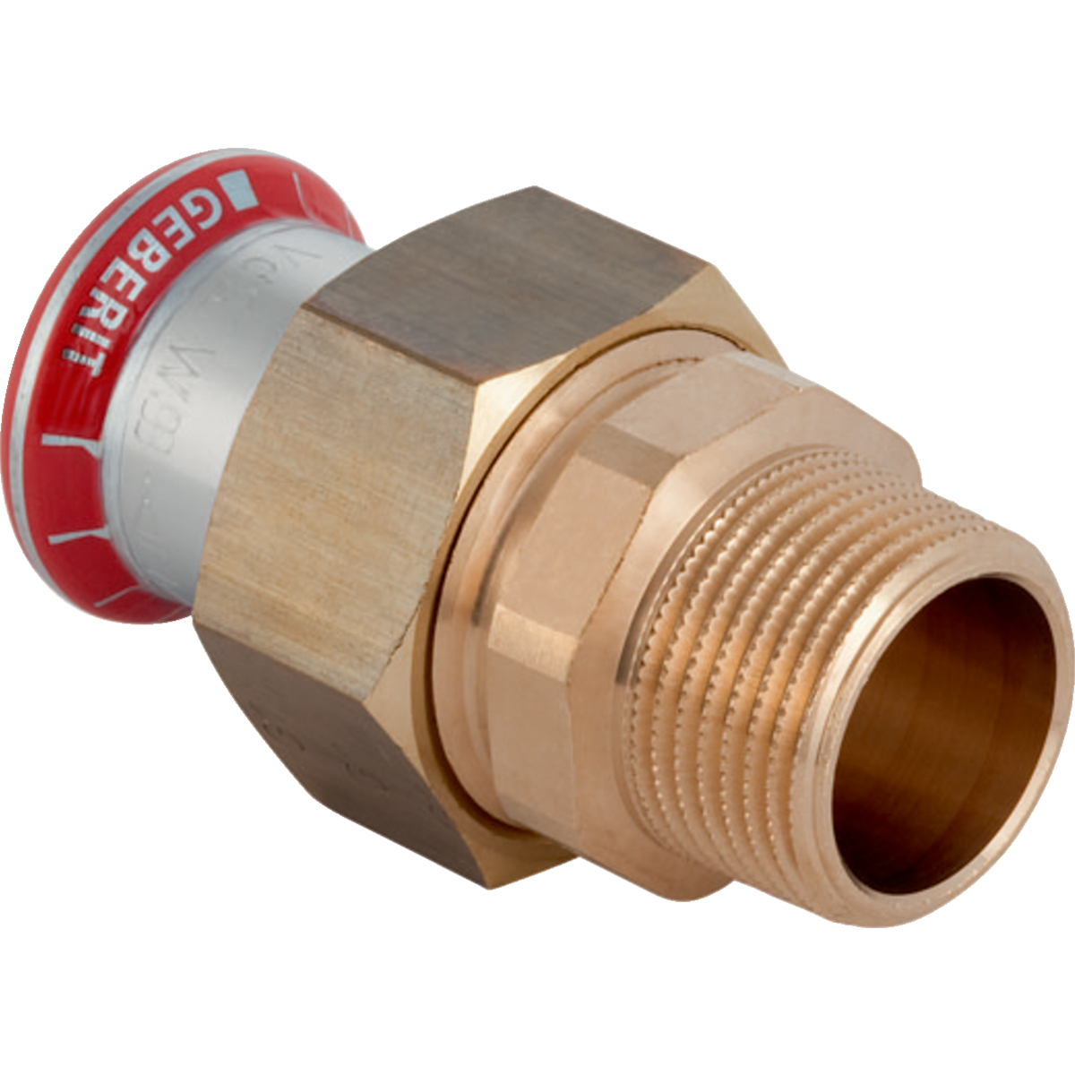 Raccord union Geberit Mapress acier carbone avec filetage extérieur: d42mm R1 1/2" G1 3/4"
Traits:
- Galvanisé à l'extérieur
- Non serti non étanche
- Joint d'étanchéité en CIIR noir
- Raccord intermédiaire en bronze
- Indicateur de sertissage
- Joint d'étanchéité plat en EPDM
- Manchon à sertir avec bouchon de protection transparent
- Écrou de serrage en laiton
Usage:
- Pour eau d'extinction d'incendie (mouillé)
- Pour lʼeau de refroidissement et de chauffage sans antigel
- Pour eau de chauffage urbain ≤ 120 °C
- Pour sprinkler (mouillé)
- Pour lʼeau de refroidissement et de chauffage avec antigel