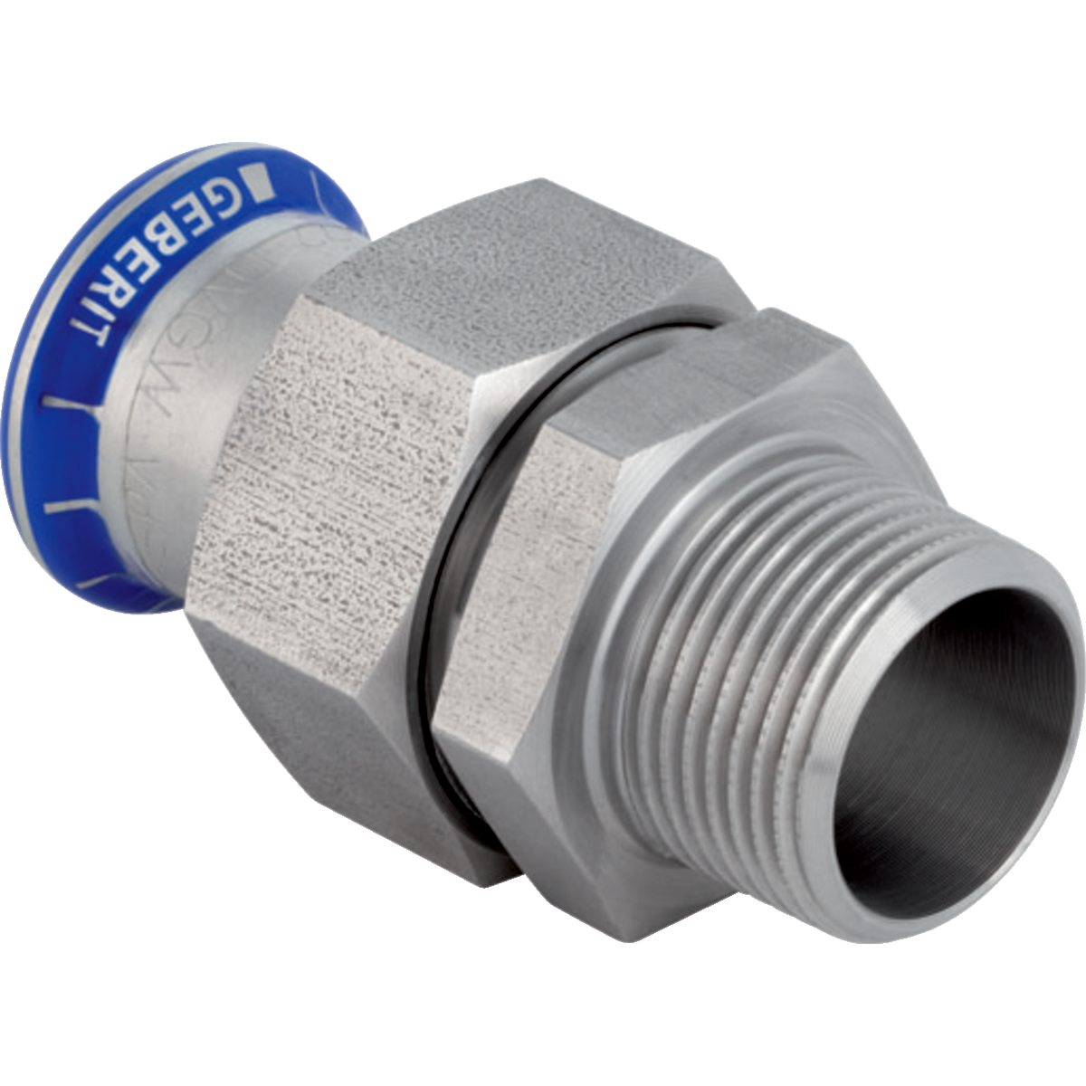 Geberit Mapress Edelstahl Übergangsverschraubung mit Aussengewinde, Überwurfmutter aus CrNi-Stahl: d35mm R1 1/4" G1 1/2"
Eigenschaften:
- Pressmuffe mit transparentem Schutzstopfen
- Dichtring aus CIIR schwarz
- Unverpresst undicht
- Pressindikator
- Flachdichtung aus EPDM
Verwendungszweck:
- Für Regenwasser mit pH-Wert > 6.0
- Für Betriebs- und Prozesswässer
- Für Druckluft (Reinheitsklasse Öl 0–3)
- Für Kühl- und Heizungswasser mit Frostschutzmittel
- Für Löschwasser (nass/trocken, trocken)
- Für Grau- und Schwarzwasser mit pH-Wert > 6.0
- Für Industriegase (z. B. Acetylen, Schweissschutzgase)
- Für Kühl- und Heizungswasser ohne Frostschutzmittel
- Für Sattdampf ≤ 120 °C
- Für Trinkwasser kalt und warm
- Für Fernwärmeheizungswasser ≤ 120 °C
- Für Unterdruck
- Für aufbereitete Wässer
- Für Sprinkler (nass)
- Für Löschwasser (nass)
- Für Chemikalien und technische Fluide
- Für Inertgase (z. B. Stickstoff)