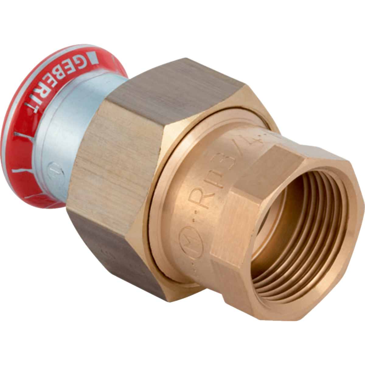 Raccord union Geberit Mapress acier carbone avec filetage intérieur: d22mm Rp1" G1"
Traits:
- Galvanisé à l'extérieur
- Non serti non étanche
- Joint d'étanchéité en CIIR noir
- Raccord intermédiaire en bronze
- Indicateur de sertissage
- Joint d'étanchéité plat en EPDM
- Manchon à sertir avec bouchon de protection transparent
- Écrou de serrage en laiton
Usage:
- Pour eau d'extinction d'incendie (mouillé)
- Pour lʼeau de refroidissement et de chauffage sans antigel
- Pour eau de chauffage urbain ≤ 120 °C
- Pour sprinkler (mouillé)
- Pour lʼeau de refroidissement et de chauffage avec antigel