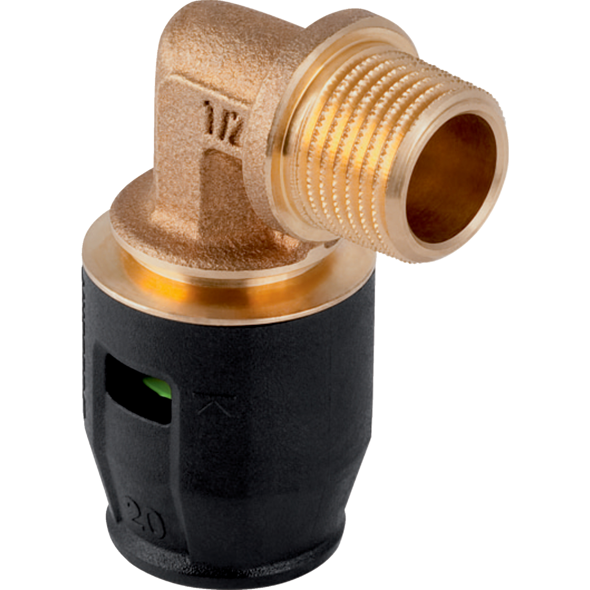 Coude de transition 90° Geberit PushFit avec filetage extérieur: d16mm R1/2"