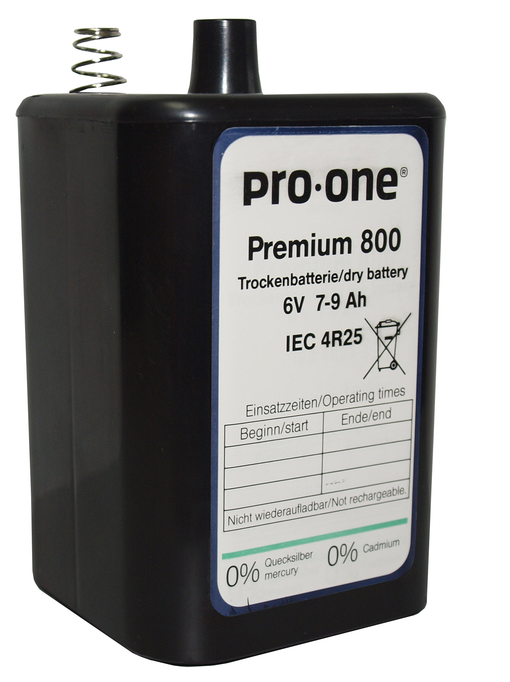 ProOne Batteria a secco Premium 800 6V  7-9Ah