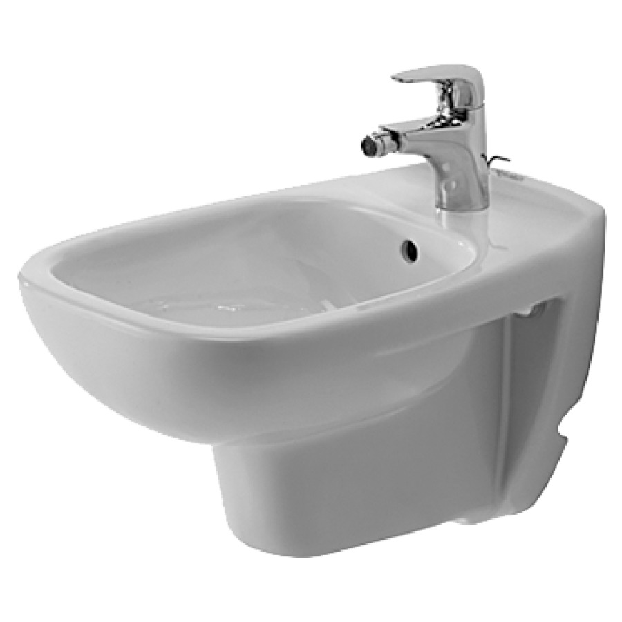 Bidet sospeso D-CODE 54,5 x 35,5 cm, ceramica con troppopieno sans materiale di fissaggio 227 035 bianco 1 foro rubin., standard