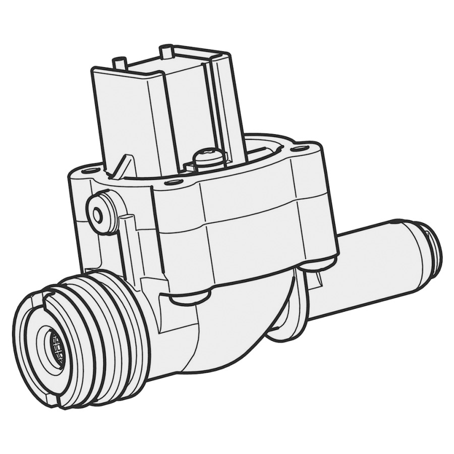 Valvola elettromagnetica GEBERIT, accorciata senza colore