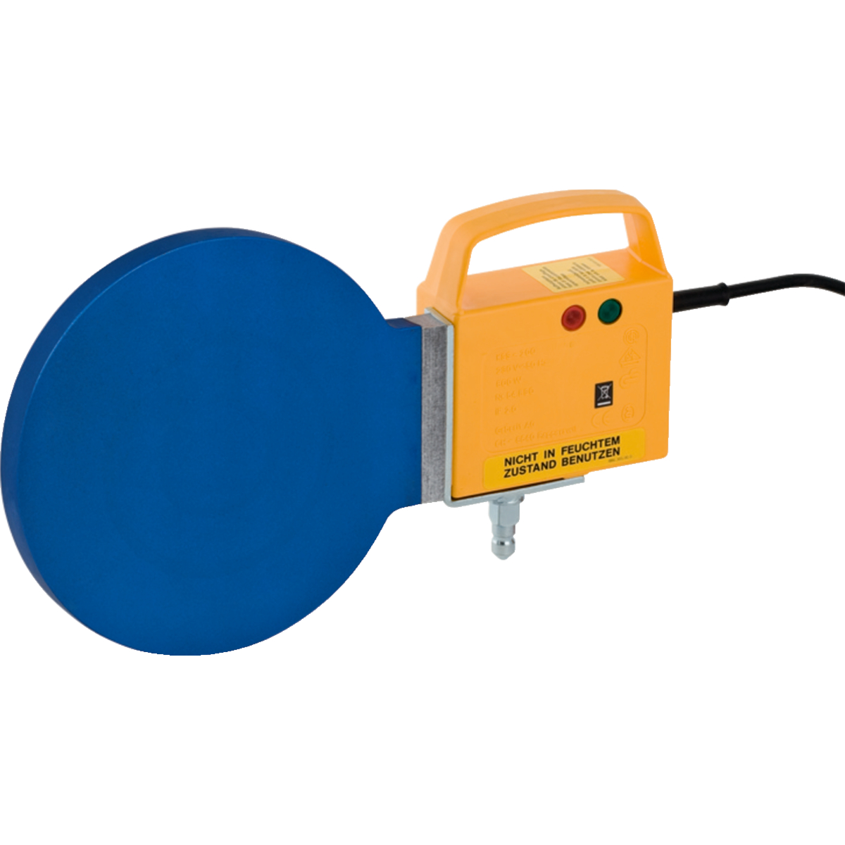 Geberit Schweissspiegel KSS-200, 230 V: d40-200mm SEV T12
Eigenschaften:
- CE-konform
- Mit Betriebsanzeige
- Mit automatischer Temperaturregelung
- PTFE-beschichtet
Verwendungszweck:
- Für Geberit Schweissmaschinen Universal
- Zum Spiegelschweissen von Geberit PE und Geberit Silent-db20 Rohren und Formstücken bis ø 200 mm