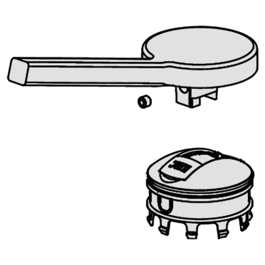 Set di leva KWC AVA completto, miscelatore di bagno chromeline