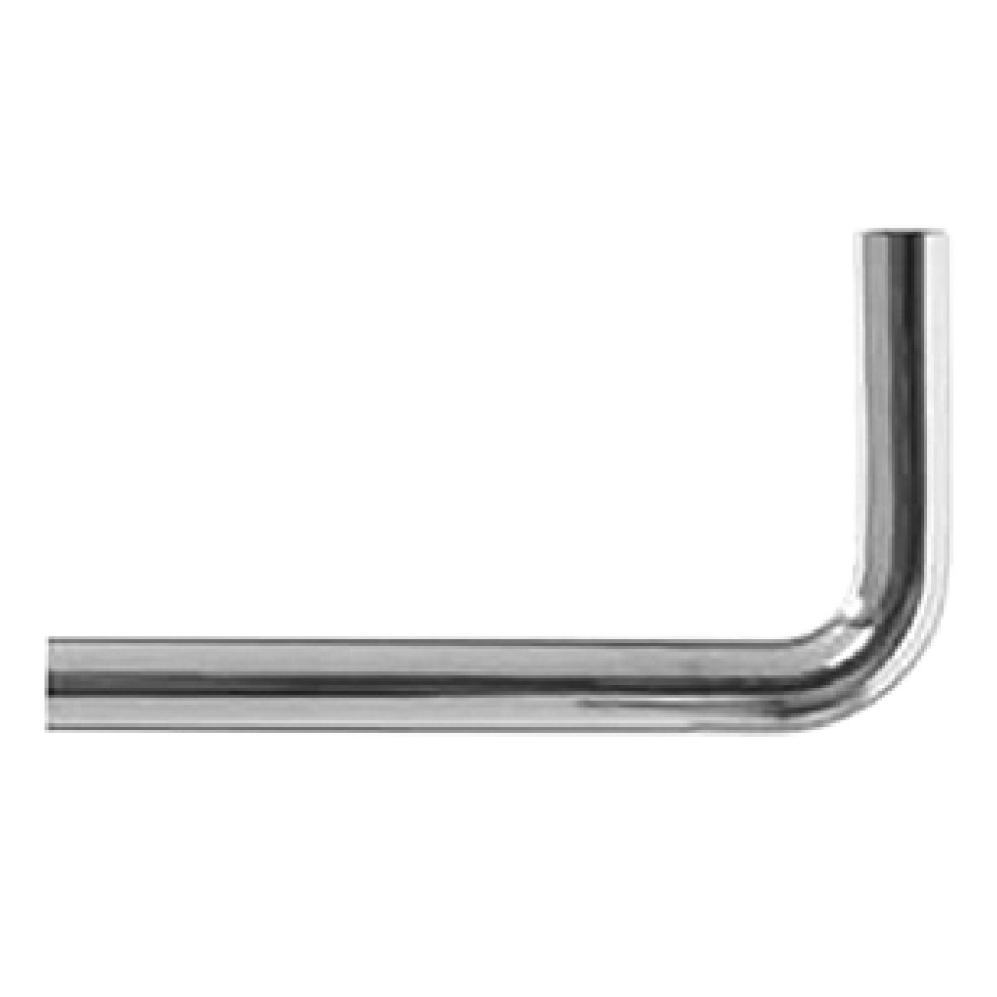 Tubo curvo 90° TECHNIC D 32 mm, 58 x 22 cm cromato