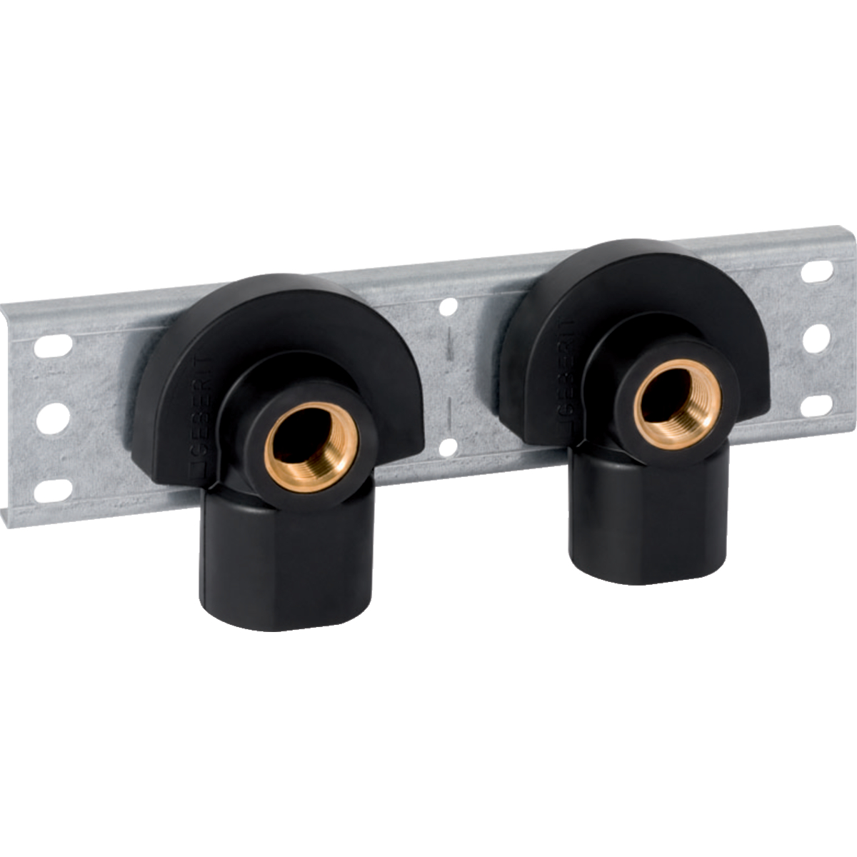Equerre de raccordement 90° Geberit avec filetage extérieur MF 1/2'', prémonté, ouble: Rp1/2'', L1=4cm
Traits:
- Changement de la distance de raccordement AD à AD1
- Isolé contre le bruit
- Raccord MF 1/2" avec cape de protection bleue
- Bouchon de protection pour essai de pression avec de l’eau froide jusqu'à 15 bar / 1500 kPa maximum
- Filetage extérieur MF 1/2" adapté à MasterFix et MeplaFix
Usage:
- Pour eau potable froide et chaude
Livraison:
- Matériel de fixation
- 2 obturations pour équerre de raccordement